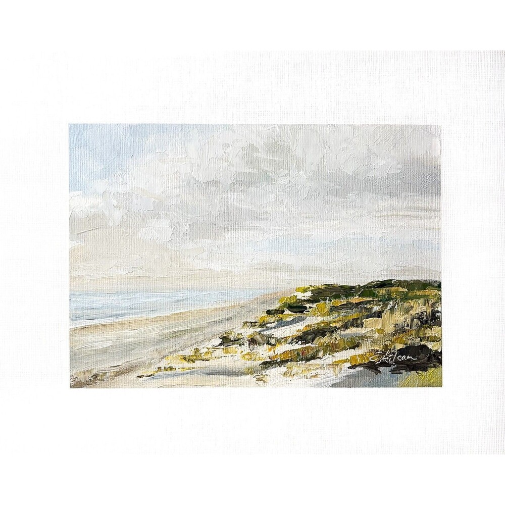 8x10 Original Oil Landscape Painting Seascape Impressionist Ocean Beach Signed